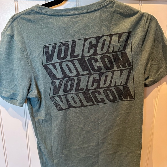 VOLCOM Boys Size Medium Green & Black Short Sleeve Tee Shirt - Picture 2 of 5